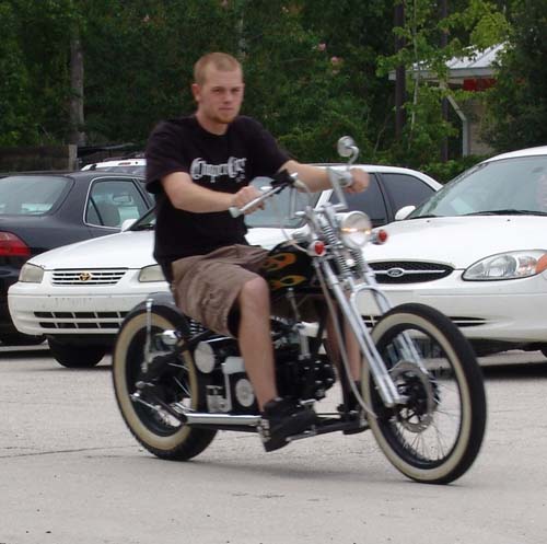 6 ft Trey on Hardknock Mini Motorcycle