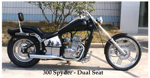 300 Spyder Softail Motorcycle with 2 up Seat & Sissy Bar